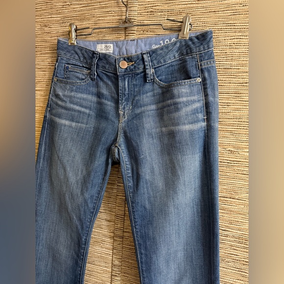 GAP 1969 Long & Lean Jeans Women Size 25 Blue Slim Bootcut Low Rise - Picture 2 of 9